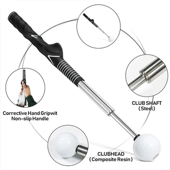 Разминочная пръчка за голф Метален Тренажор за голф суинг Симулатор за тренировка, гъвкавост, темпото и силата на Разминочная пръчка за голф
