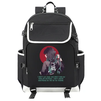 Раница Muichiro Tokito Demon Slayer, Популярни Туристически Раници, Спортни училищната чанта на открито, USB Зареждане, Подарък за феновете