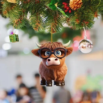Сладък Висулка във формата на Крава, Персонални Подвесная чанта, за декорация, подарък за Рожден Ден, Годишнина