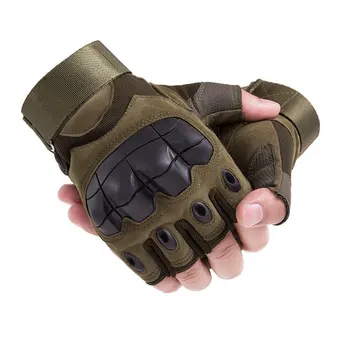 Тактически ръкавици с мека черупка, мъжки износоустойчиви ръкавици на половин пръст и износоустойчивост ръкавици за фитнес на открито и колоезденето