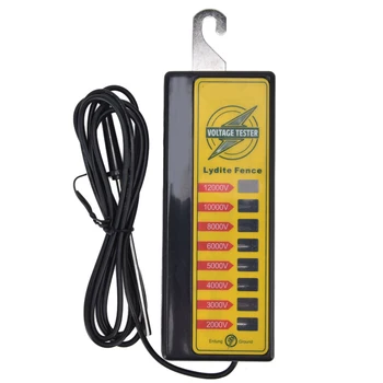 Тестер на напрежение на оградата 12 кВ, Преносими Електрически Измерване на напрежение с 8 индикаторными лампи, измерване на напрежение, за ферма