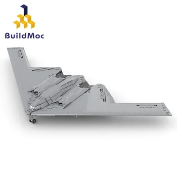 Технически мащаб Buildmoc 1: 72 B-2 е Стратегически Енергичен бомбардировач 1847 бр., военни строителни блокове на MOC, играчки за деца, подаръци за деца