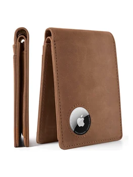 Титуляр чантата си за минималистичных карти, ретро портфейл, мъжки Airtag Apple Airtag Multi