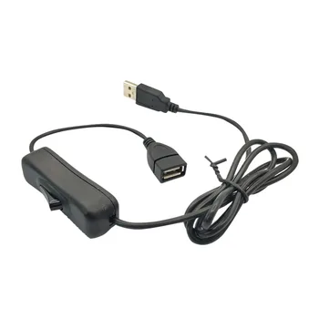 Удлинительный USB кабел за мъже и жени с превключвател за включване/изключване, кабели за захранване на вентилатора с дължина 1 м