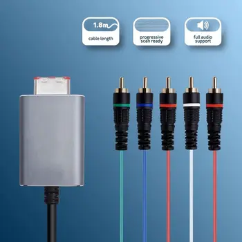 Универсална поддръжка на аудио за видео игри, цифрови ypbpr компонент 5RCA AV кабел за NGC, компонентен кабел за Nintendo |GameCube