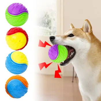 Устойчив на укусам Играчка за кучета, Гумена топка, Интерактивни топки, Неразрушаемые, Дъвчене, Надуваеми, За кучета, Играчки за малки кученца