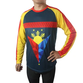 Филипините Облекло За мотокрос Лятна риза на МТВ С Дълъг ръкав Дишаща Трикотаж Велосипеден Лигавник MX Mountain Ride Колоездене Спортен топ