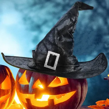 Шапка Вещица-магьосник на Хелоуин, на Празничен костюм, Шапка, Шапка на Дявола, подпори за Cosplay, Аксесоари за Украса, Аксесоари за възрастни, жени, Мъже, Празнични шапки